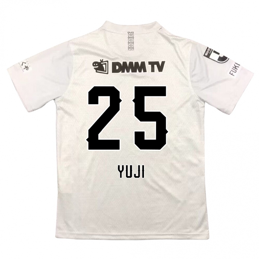 Kids Football Yuji Kitajima #25 Gray Black Away Jersey 2024/25 T-Shirt Canada