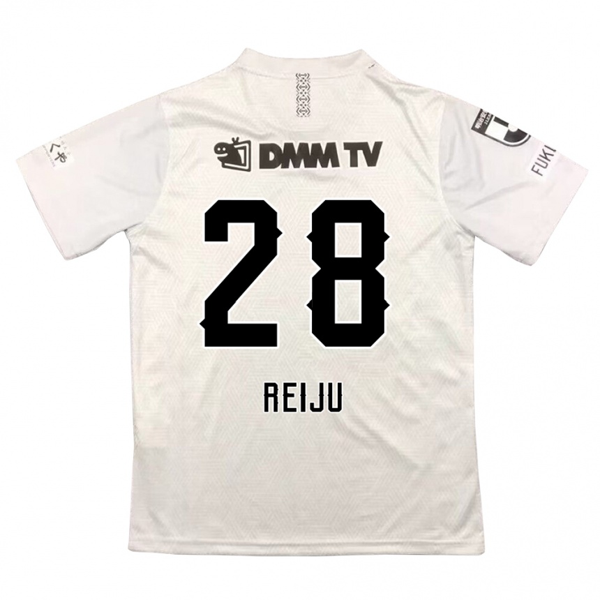 Kids Football Reiju Tsuruno #28 Gray Black Away Jersey 2024/25 T-Shirt Canada