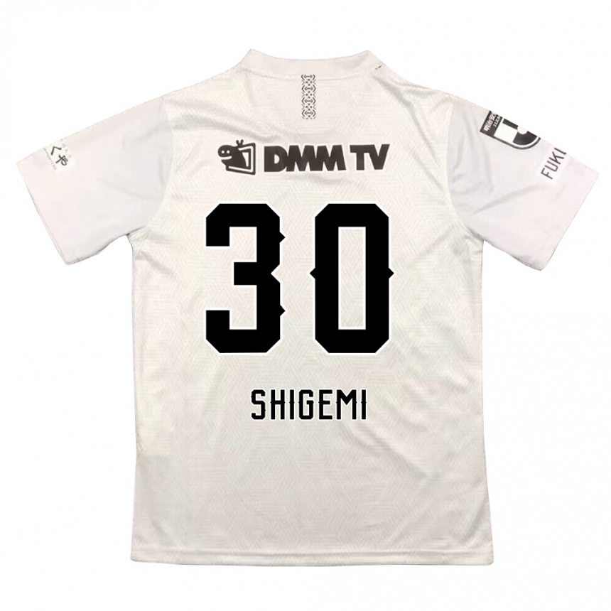 Kids Football Masato Shigemi #30 Gray Black Away Jersey 2024/25 T-Shirt Canada