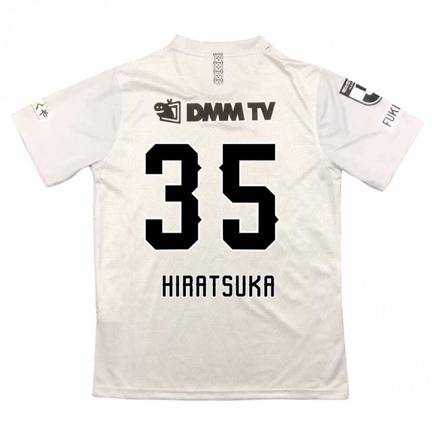 Enfant Football Maillot Yuto Hiratsuka #35 Gris Noir Tenues Extérieur 2024/25 Canada