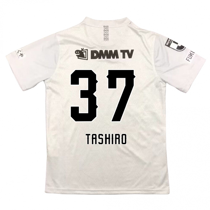 Kids Football Masaya Tashiro #37 Gray Black Away Jersey 2024/25 T-Shirt Canada