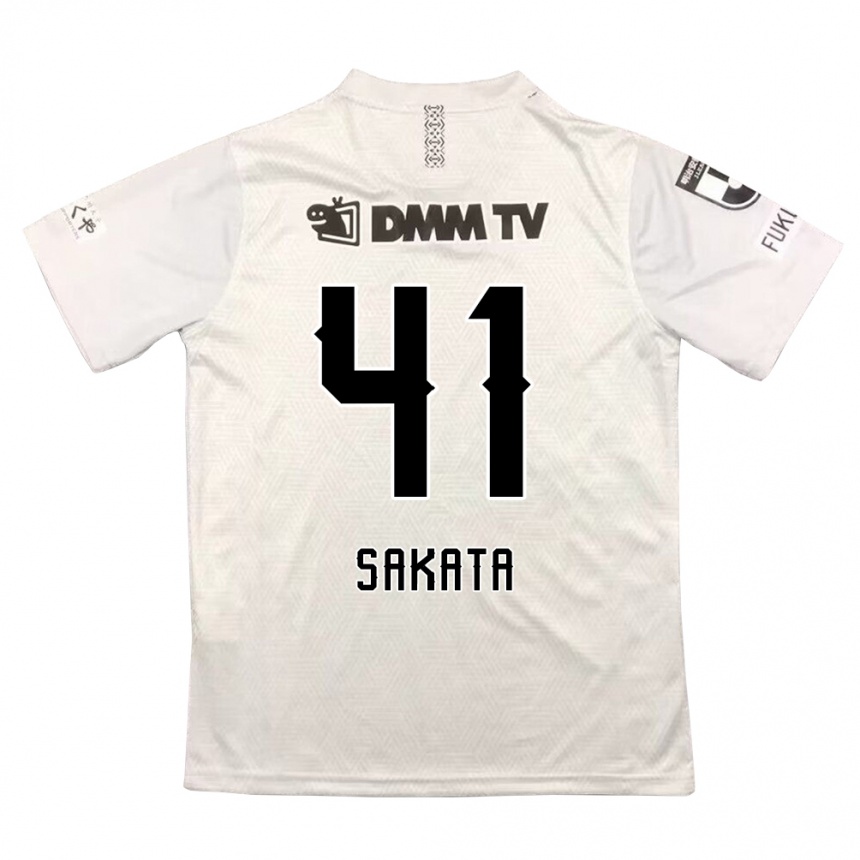 Enfant Football Maillot Daiki Sakata #41 Gris Noir Tenues Extérieur 2024/25 Canada