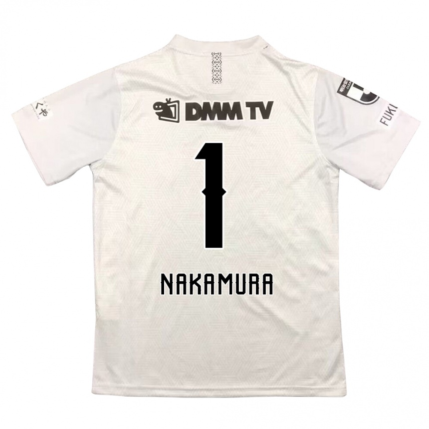 Kids Football Seigo Nakamura #1 Gray Black Away Jersey 2024/25 T-Shirt Canada