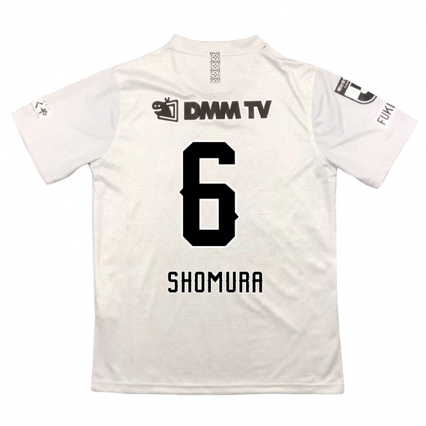 Kids Football Tomoki Shomura #6 Gray Black Away Jersey 2024/25 T-Shirt Canada