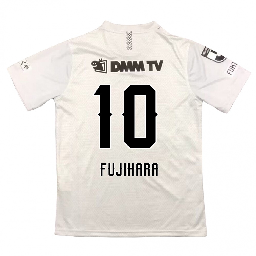 Kids Football Naoatsu Fujihara #10 Gray Black Away Jersey 2024/25 T-Shirt Canada