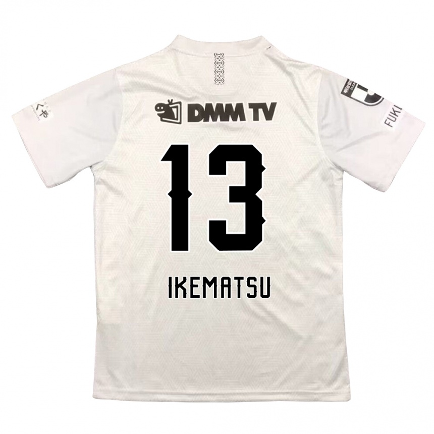 Kids Football Shumpei Ikematsu #13 Gray Black Away Jersey 2024/25 T-Shirt Canada