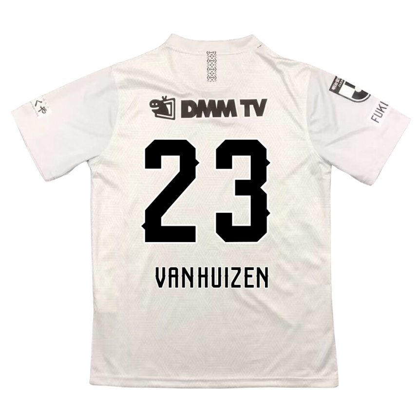 Kids Football Haruki Christopher Van Huizen #23 Gray Black Away Jersey 2024/25 T-Shirt Canada