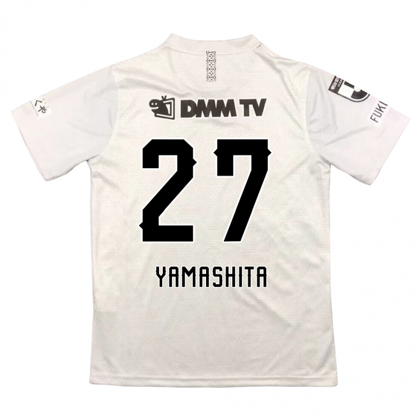 Kids Football Sotaro Yamashita #27 Gray Black Away Jersey 2024/25 T-Shirt Canada