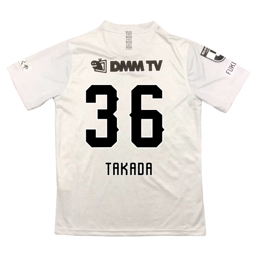 Kids Football Seiya Takada #36 Gray Black Away Jersey 2024/25 T-Shirt Canada