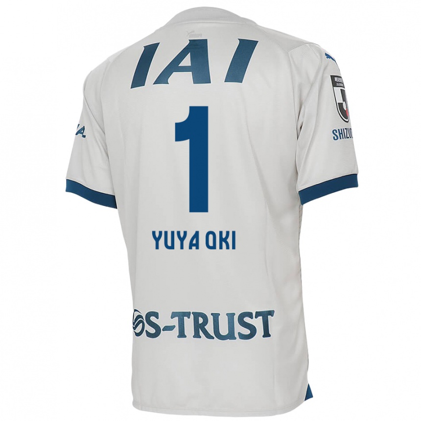 Kids Football Yuya Oki #1 White Blue Away Jersey 2024/25 T-Shirt Canada