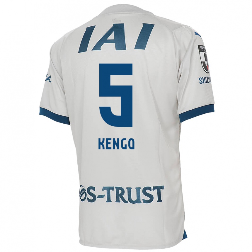 Enfant Football Maillot Kengo Kitazume #5 Blanc Bleu Tenues Extérieur 2024/25 Canada