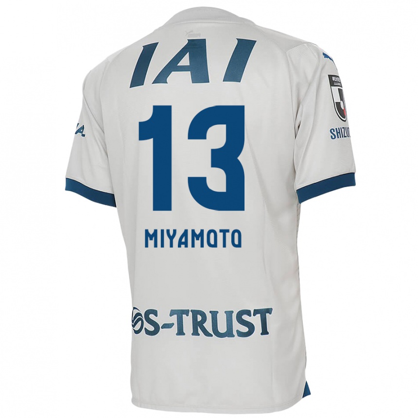 Kids Football Kota Miyamoto #13 White Blue Away Jersey 2024/25 T-Shirt Canada