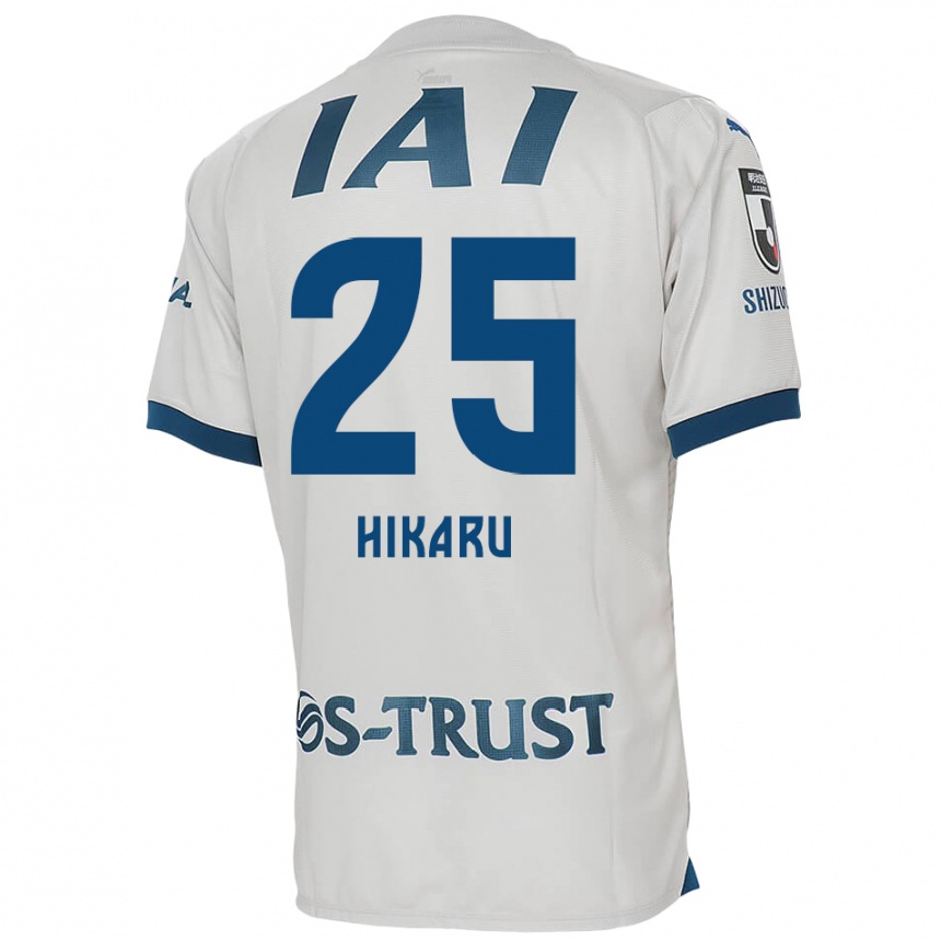 Kids Football Hikaru Naruoka #25 White Blue Away Jersey 2024/25 T-Shirt Canada