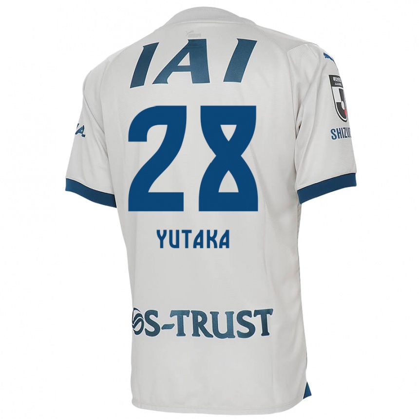 Enfant Football Maillot Yutaka Yoshida #28 Blanc Bleu Tenues Extérieur 2024/25 Canada