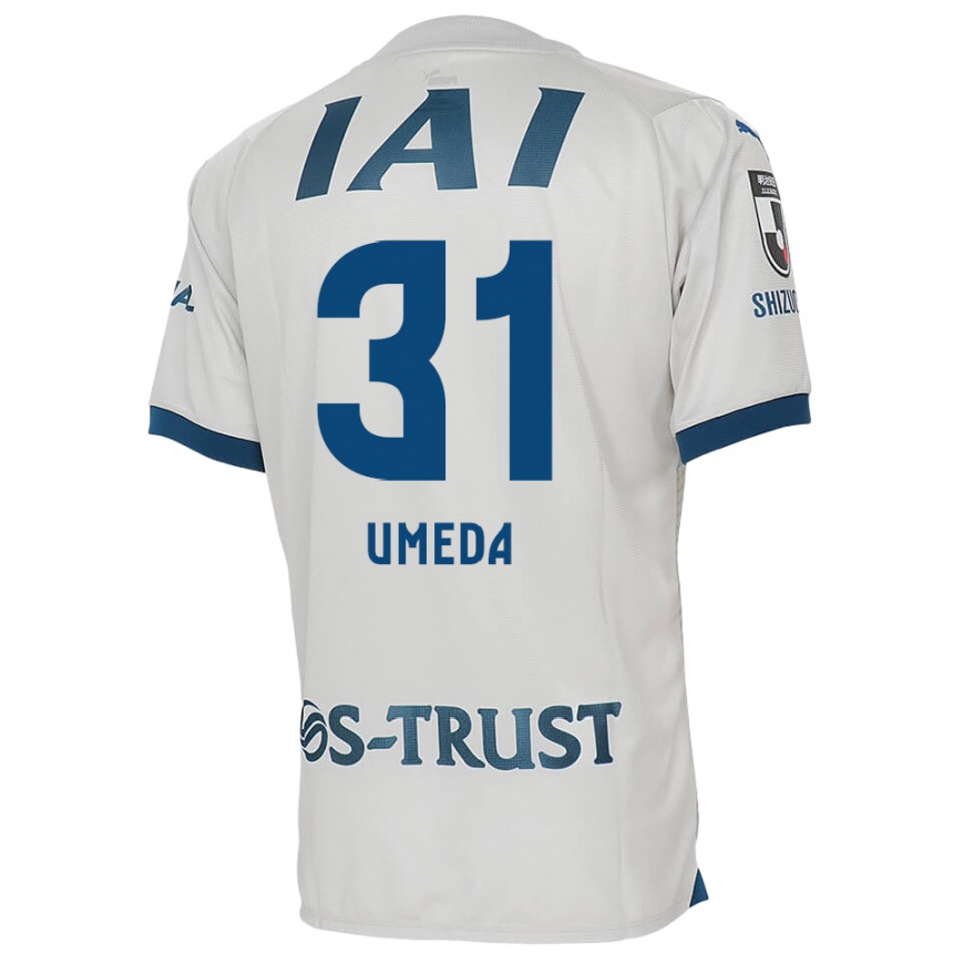 Kids Football Togo Umeda #31 White Blue Away Jersey 2024/25 T-Shirt Canada