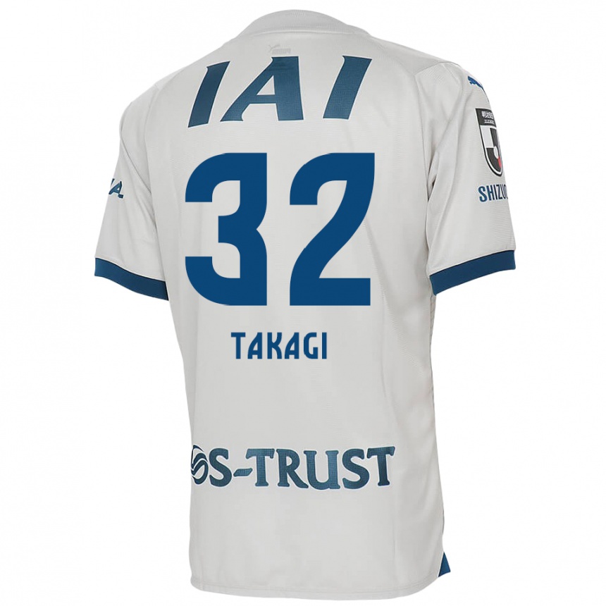 Enfant Football Maillot Sen Takagi #32 Blanc Bleu Tenues Extérieur 2024/25 Canada