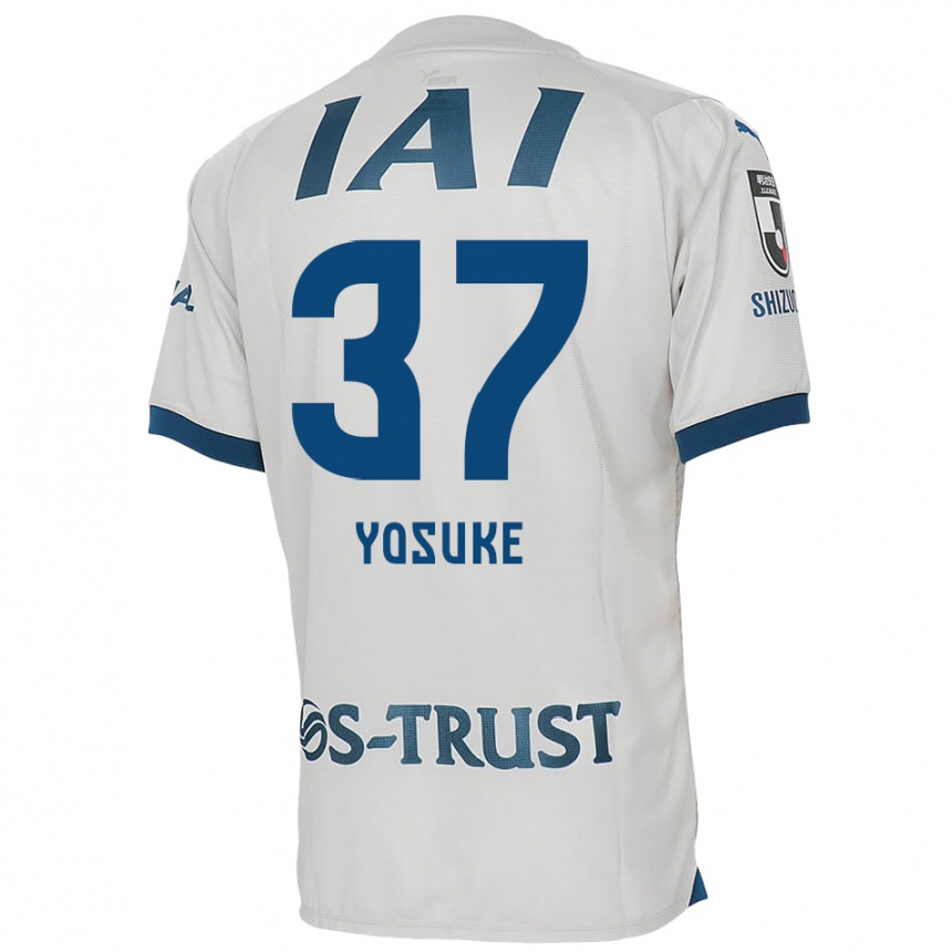 Kids Football Yosuke Morishige #37 White Blue Away Jersey 2024/25 T-Shirt Canada