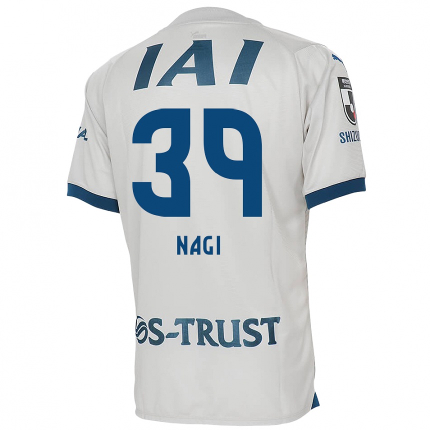 Enfant Football Maillot Nagi Kawatani #39 Blanc Bleu Tenues Extérieur 2024/25 Canada