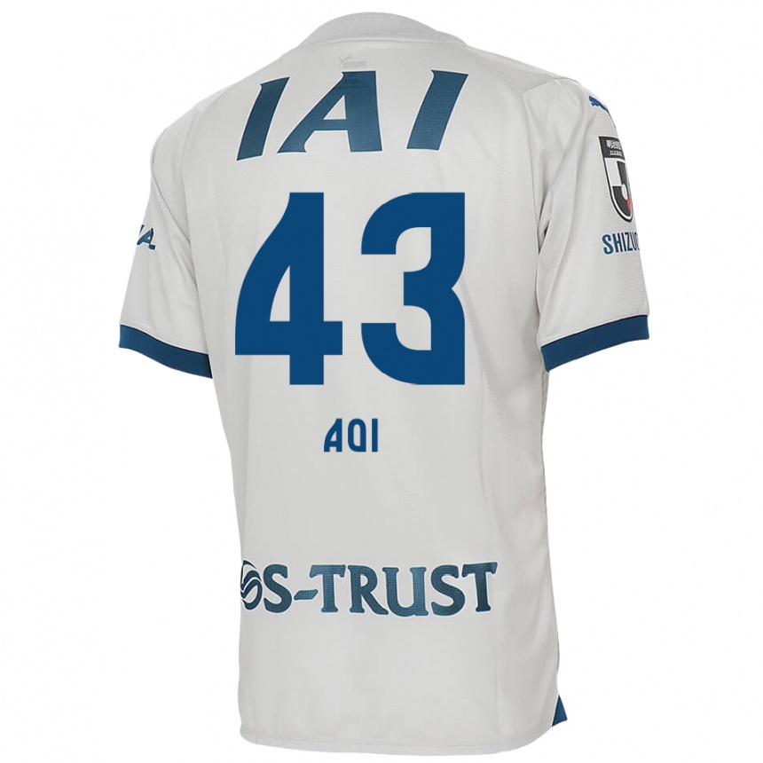 Enfant Football Maillot Aoi Ando #43 Blanc Bleu Tenues Extérieur 2024/25 Canada