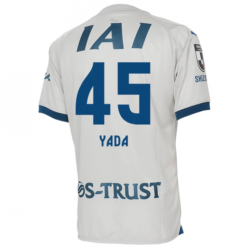 Kids Football Ryunosuke Yada #45 White Blue Away Jersey 2024/25 T-Shirt Canada