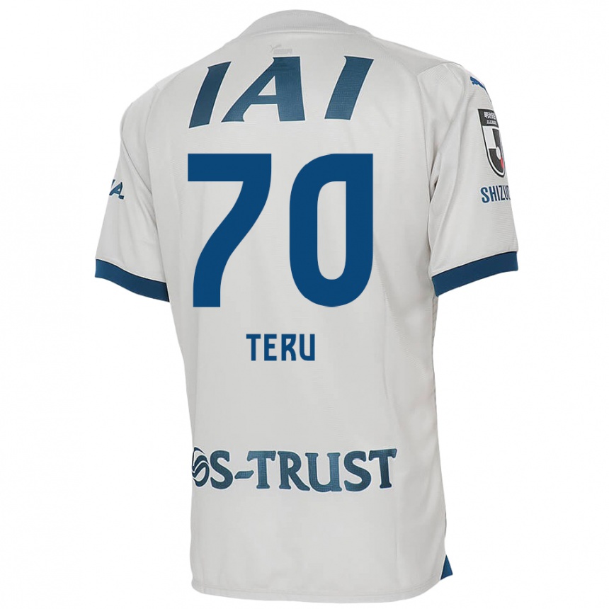 Kids Football Teruki Hara #70 White Blue Away Jersey 2024/25 T-Shirt Canada