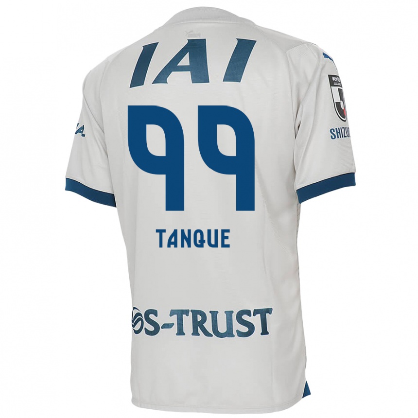 Enfant Football Maillot Douglas Tanque #99 Blanc Bleu Tenues Extérieur 2024/25 Canada