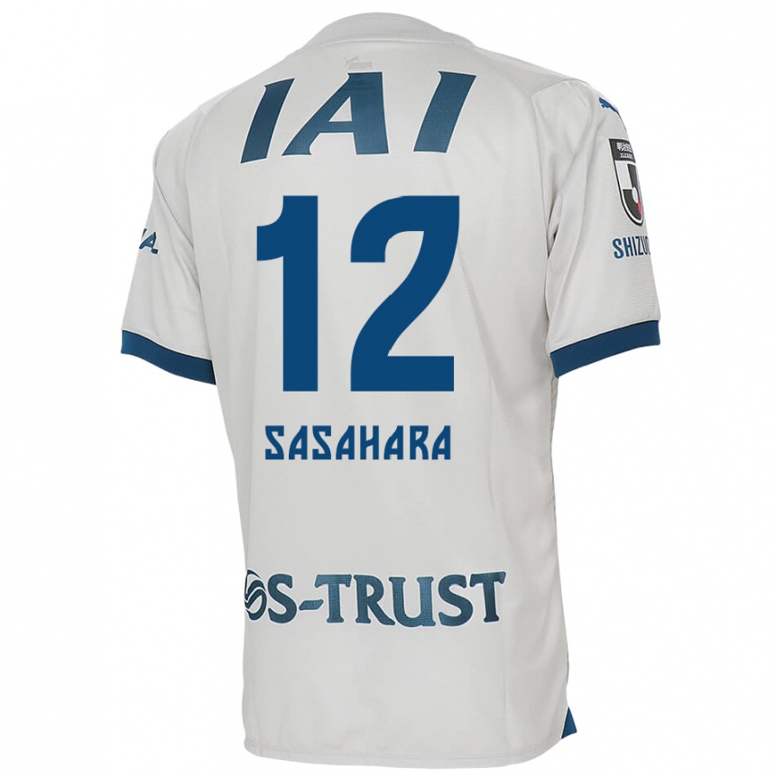 Enfant Football Maillot Kenshin Sasahara #12 Blanc Bleu Tenues Extérieur 2024/25 Canada