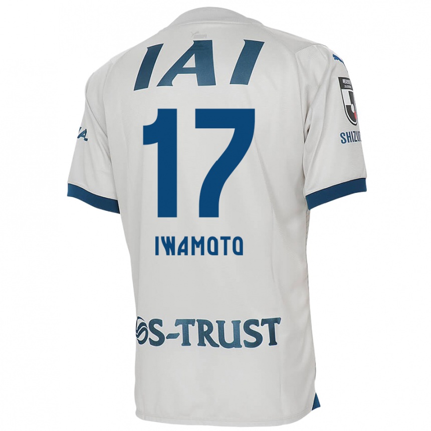 Kids Football Shogo Iwamoto #17 White Blue Away Jersey 2024/25 T-Shirt Canada