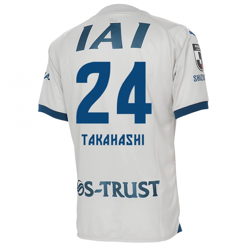 Enfant Football Maillot Yuzuki Takahashi #24 Blanc Bleu Tenues Extérieur 2024/25 Canada