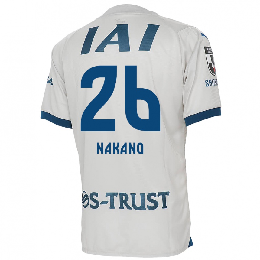 Kids Football Takeru Nakano #26 White Blue Away Jersey 2024/25 T-Shirt Canada