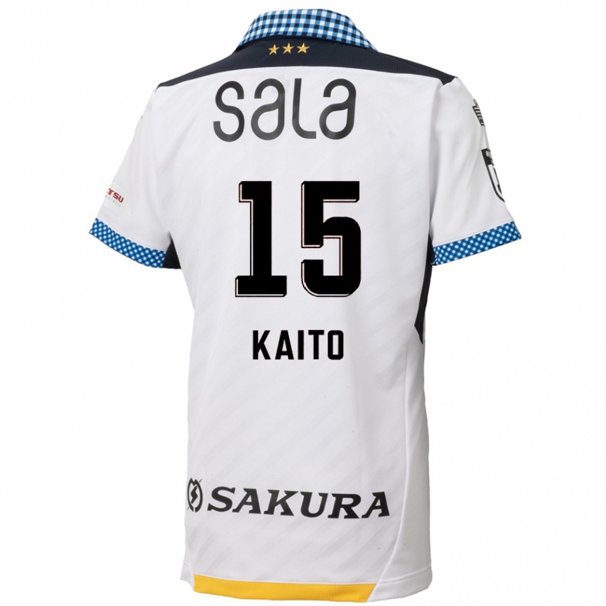 Kids Football Kaito Suzuki #15 White Black Away Jersey 2024/25 T-Shirt Canada