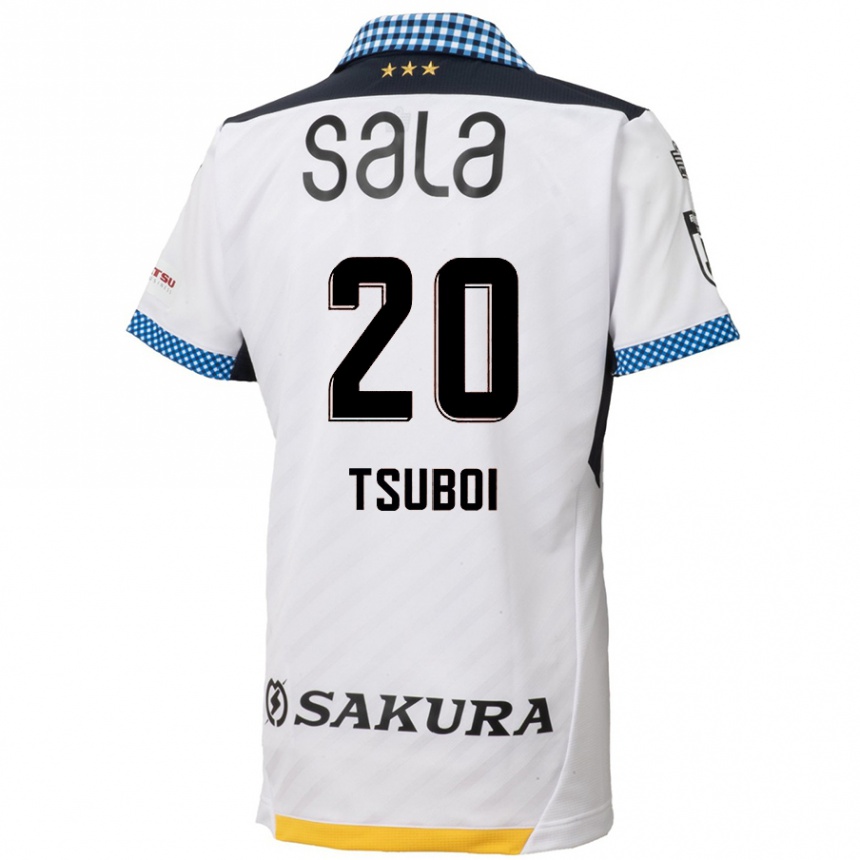 Enfant Football Maillot Yuya Tsuboi #20 Blanc Noir Tenues Extérieur 2024/25 Canada