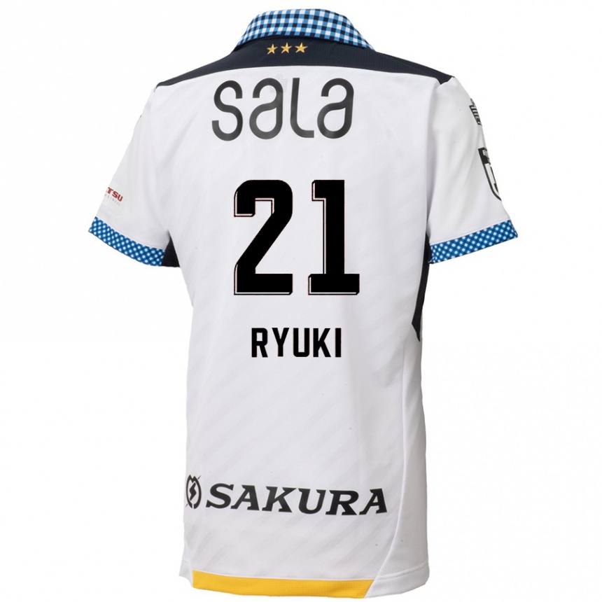 Kids Football Ryuki Miura #21 White Black Away Jersey 2024/25 T-Shirt Canada