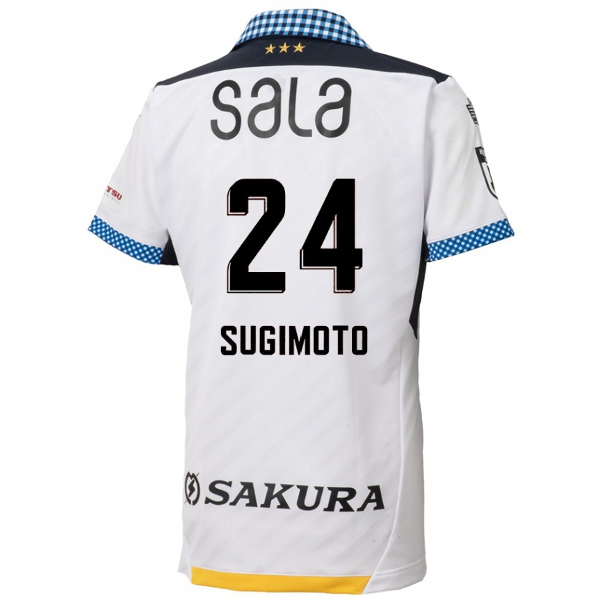 Enfant Football Maillot Mitsuki Sugimoto #24 Blanc Noir Tenues Extérieur 2024/25 Canada