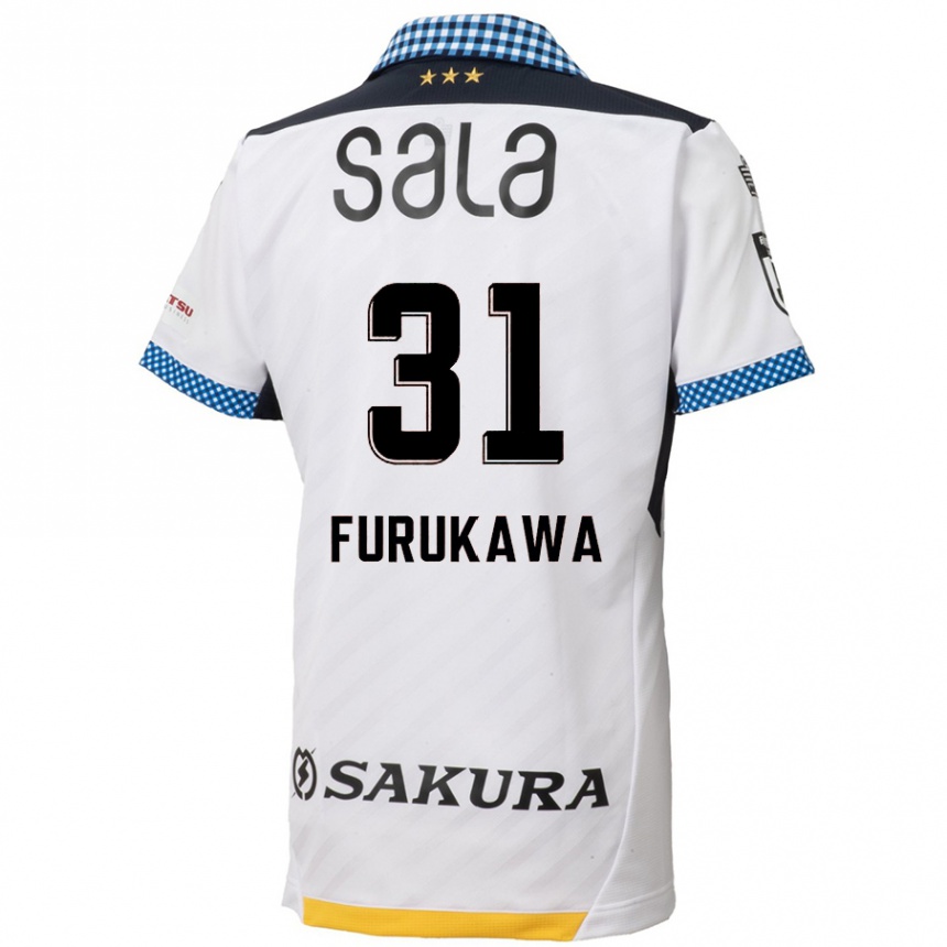 Enfant Football Maillot Yosuke Furukawa #31 Blanc Noir Tenues Extérieur 2024/25 Canada