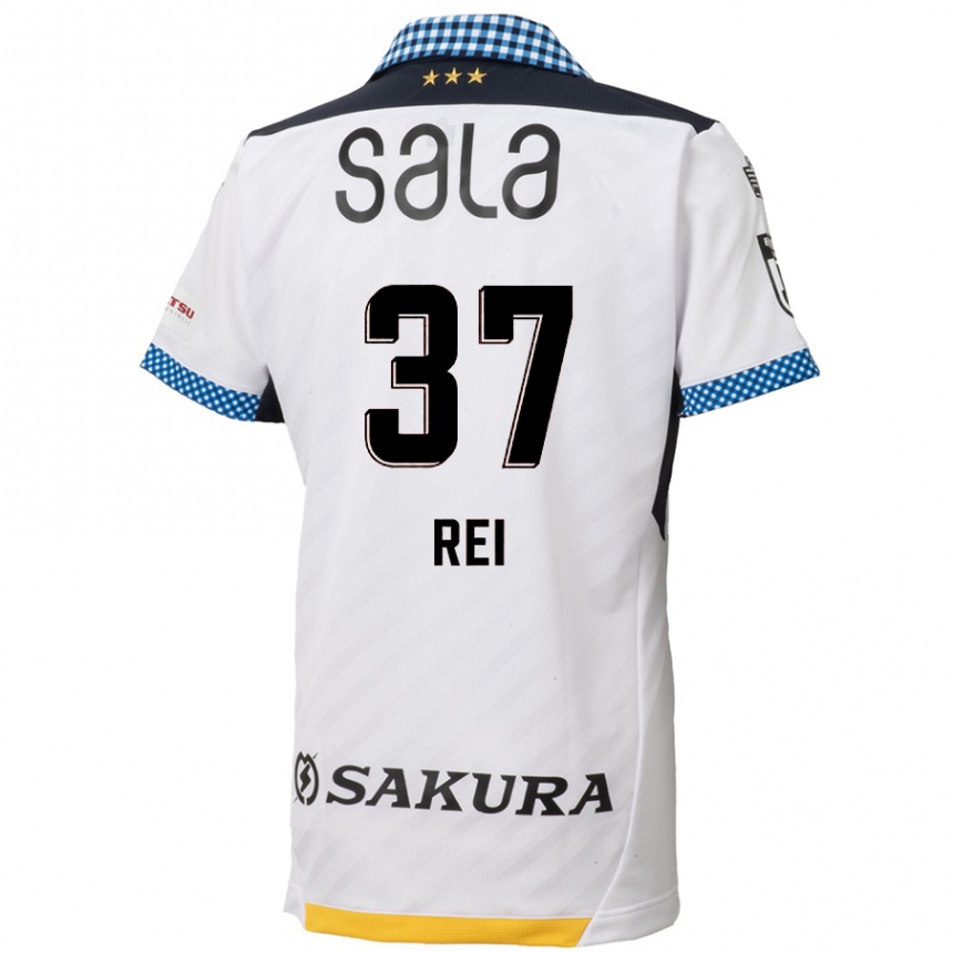 Kids Football Rei Hirakawa #37 White Black Away Jersey 2024/25 T-Shirt Canada