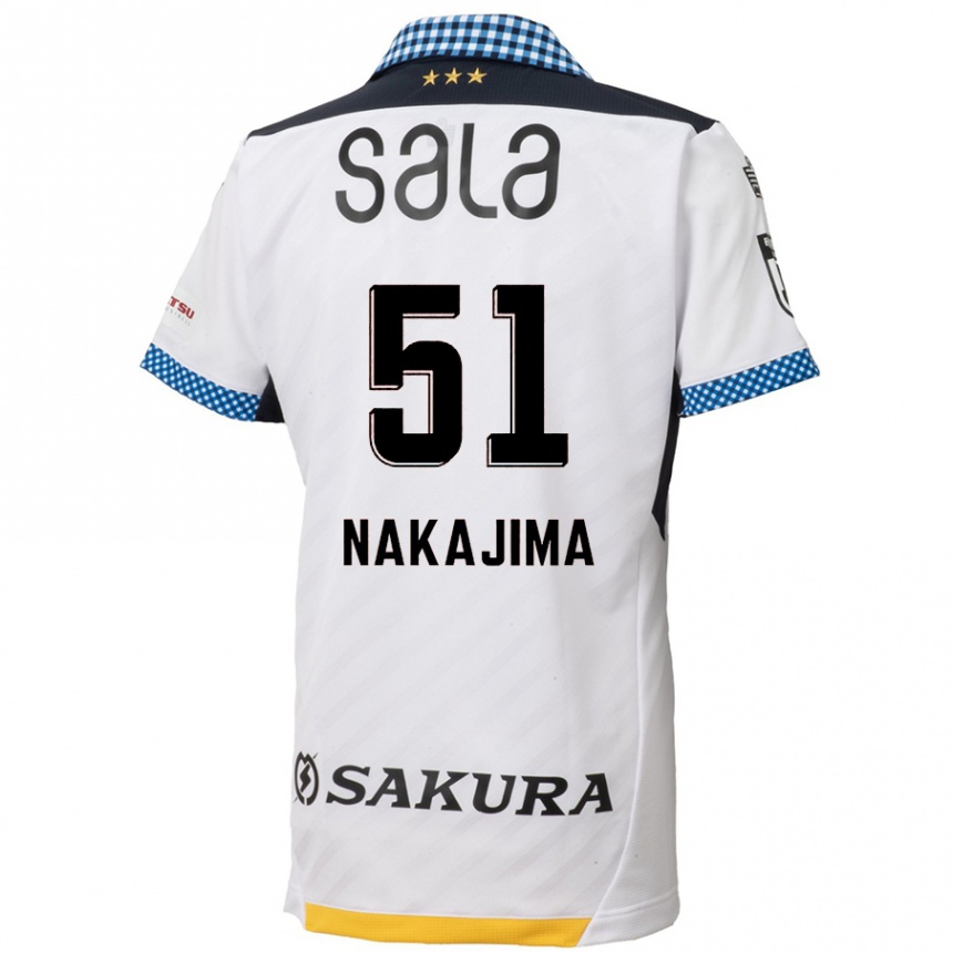 Kids Football Keitaro Nakajima #51 White Black Away Jersey 2024/25 T-Shirt Canada