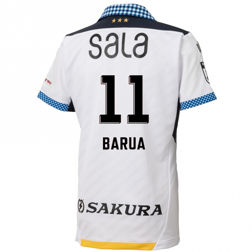 Kids Football Roi Barua #11 White Black Away Jersey 2024/25 T-Shirt Canada