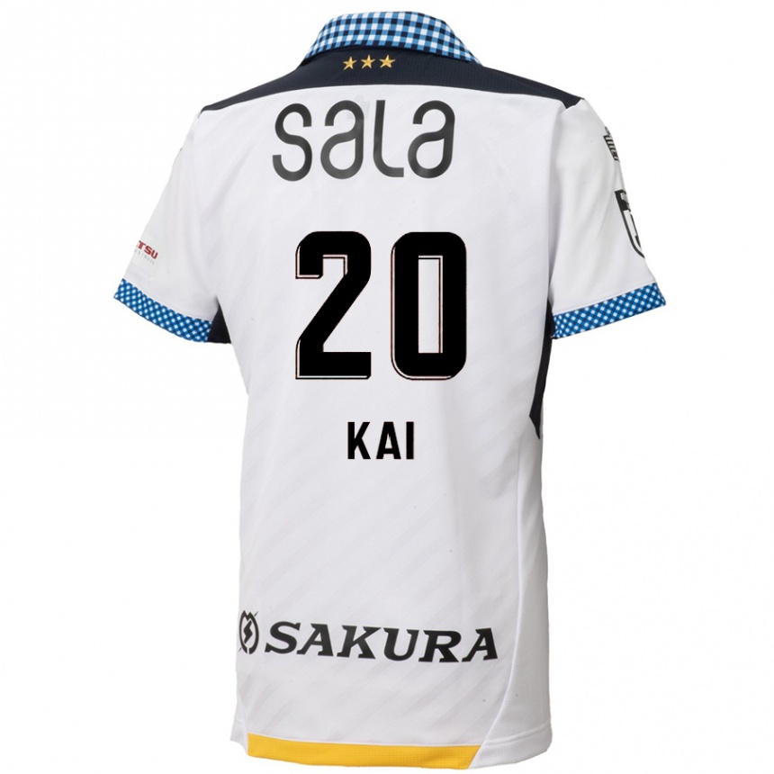 Kids Football Yua Kai #20 White Black Away Jersey 2024/25 T-Shirt Canada