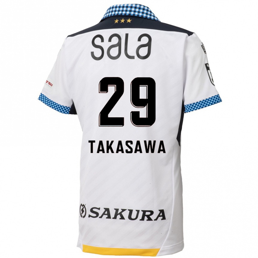 Enfant Football Maillot Kaito Takasawa #29 Blanc Noir Tenues Extérieur 2024/25 Canada