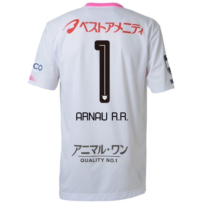 Enfant Football Maillot Arnau Riera #1 Blanc Bleu Rose Tenues Extérieur 2024/25 Canada