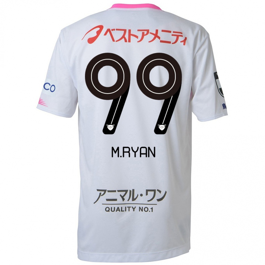 Enfant Football Maillot Marcelo Ryan #99 Blanc Bleu Rose Tenues Extérieur 2024/25 Canada