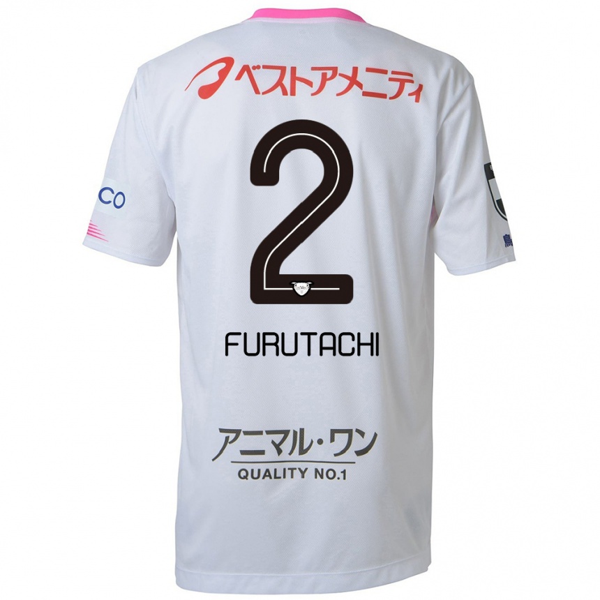 Enfant Football Maillot Shuya Furutachi #2 Blanc Bleu Rose Tenues Extérieur 2024/25 Canada