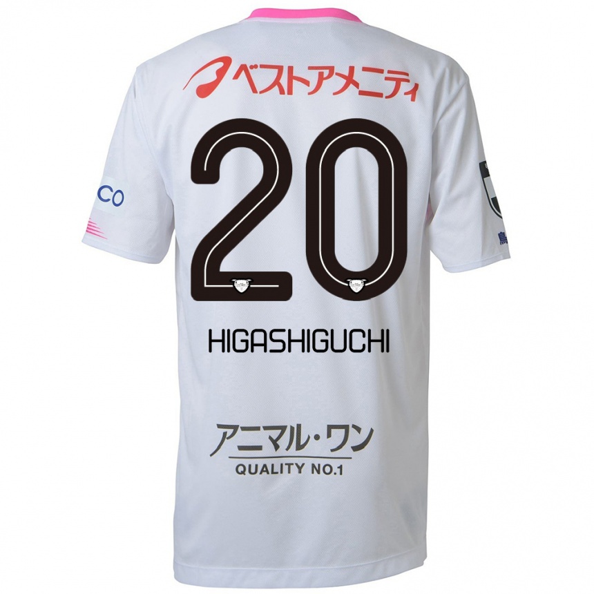 Enfant Football Maillot Aitaro Higashiguchi #20 Blanc Bleu Rose Tenues Extérieur 2024/25 Canada