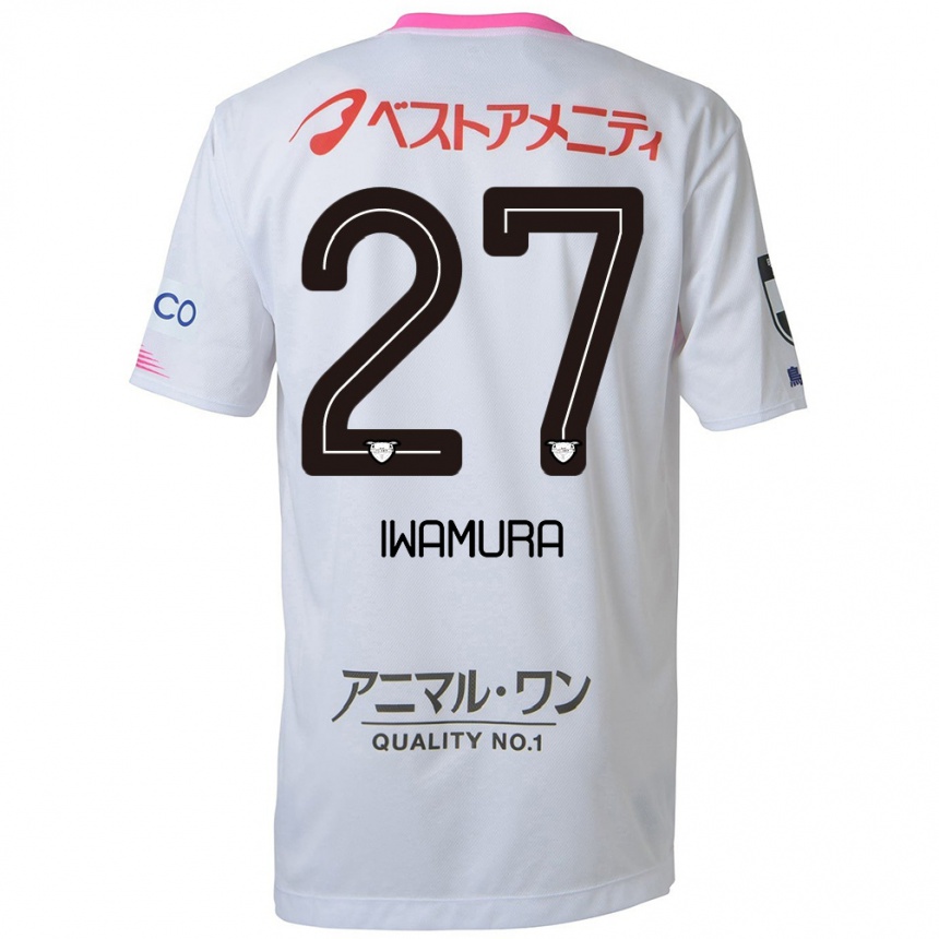 Enfant Football Maillot Junnosuke Iwamura #27 Blanc Bleu Rose Tenues Extérieur 2024/25 Canada