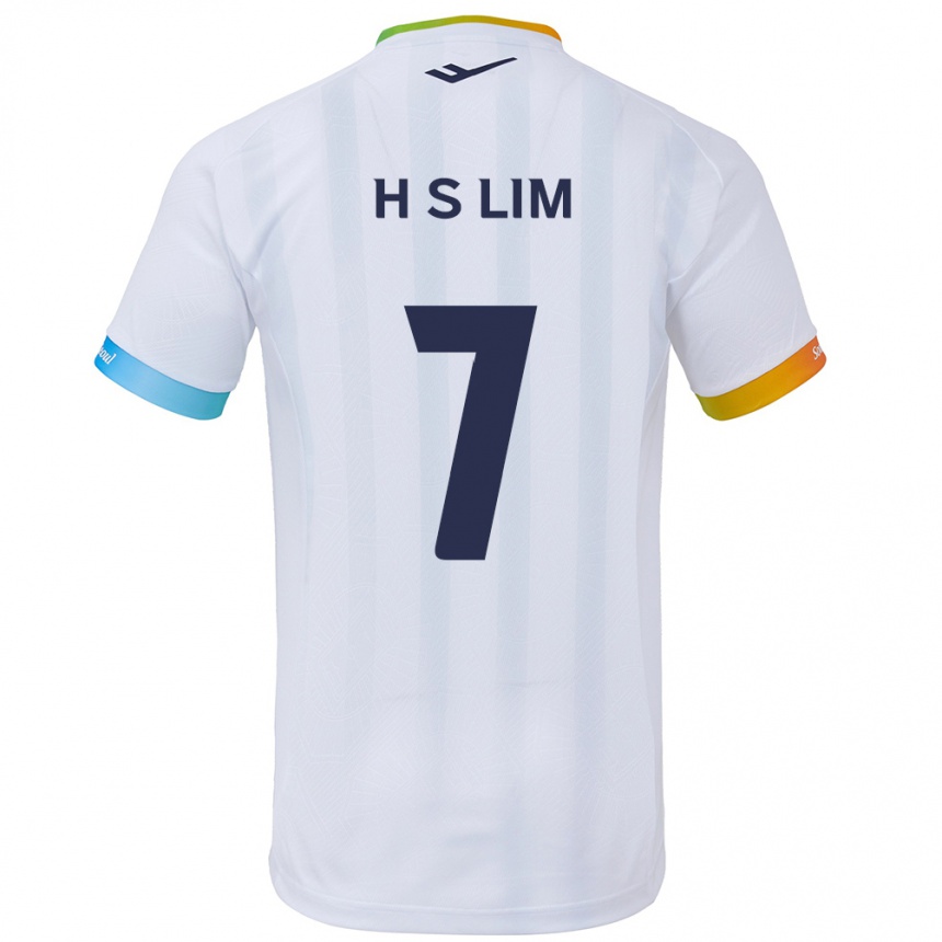 Kids Football Sang-Hyub Lim #7 White Blue Away Jersey 2024/25 T-Shirt Canada