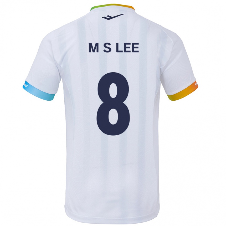 Enfant Football Maillot Seung-Mo Lee #8 Blanc Bleu Tenues Extérieur 2024/25 Canada