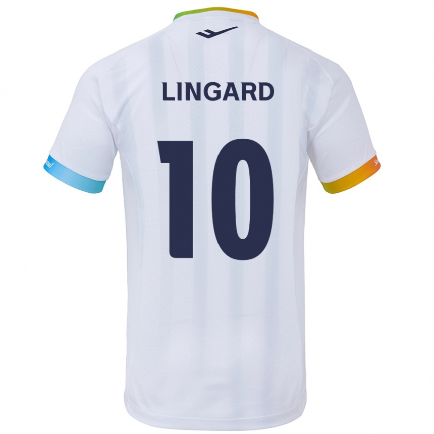 Kids Football Jesse Lingard #10 White Blue Away Jersey 2024/25 T-Shirt Canada