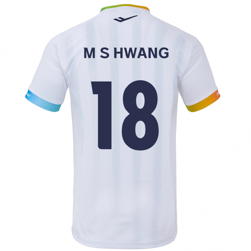 Enfant Football Maillot Seong-Min Hwang #18 Blanc Bleu Tenues Extérieur 2024/25 Canada