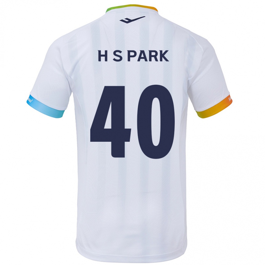 Kids Football Seong-Hun Park #40 White Blue Away Jersey 2024/25 T-Shirt Canada